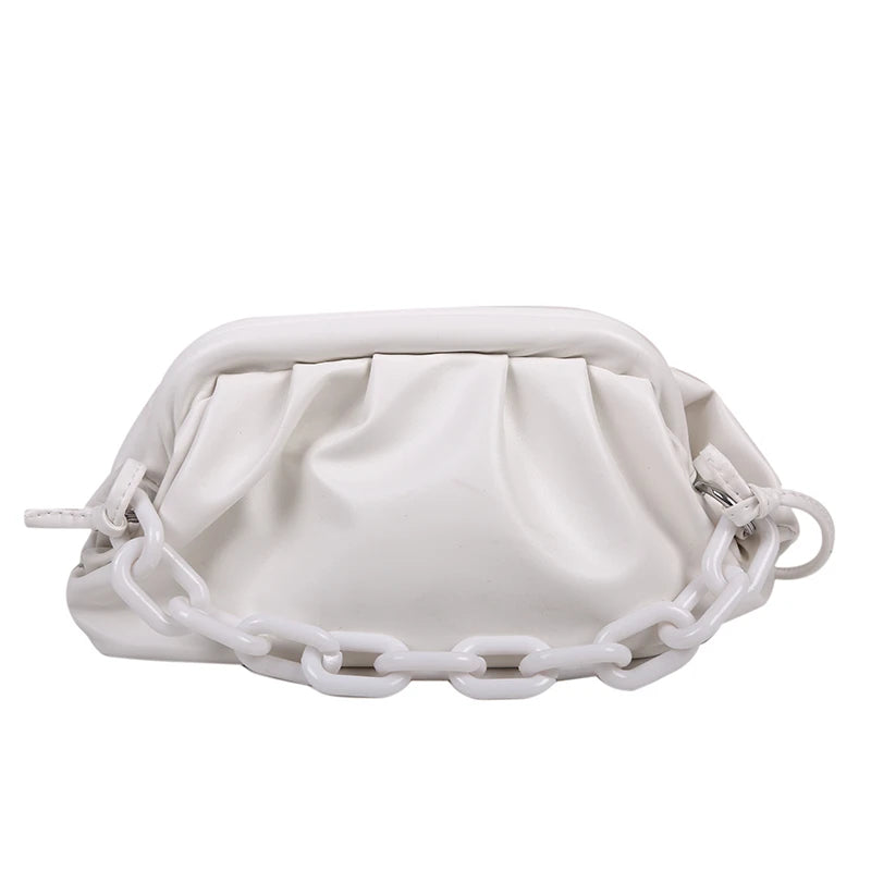 Cloud Underarm Shoulder Bag Clutch Chains Purse Totes Handbag