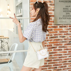Women Transparent Bucket Bag Clear PVC Jelly Small Shoulder Bag