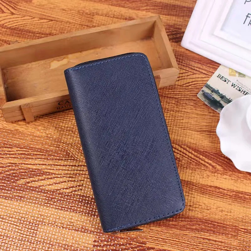 European American Ladies Pure Zipper Long Wallet