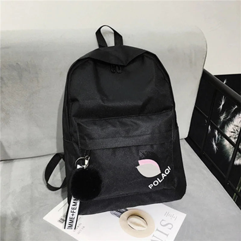 Canvas Women Backpack Anti-theft Shoulder Bag School Bag For Teenager