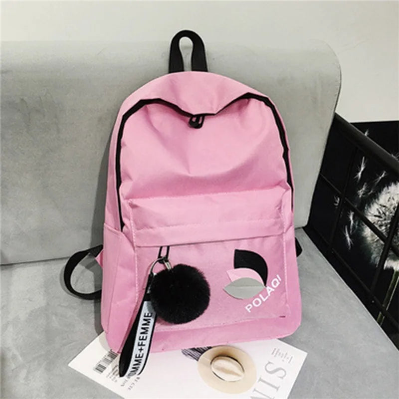 Canvas Women Backpack Anti-theft Shoulder Bag School Bag For Teenager