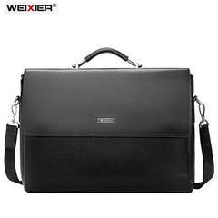Men's Leather Laptop Bag Shoulder Messenger Office Briefcase