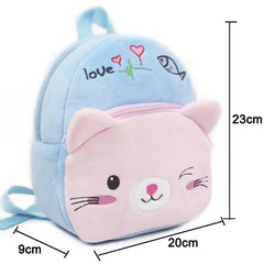 3D Cartoon Print Plush Kids Backpack School Bags
