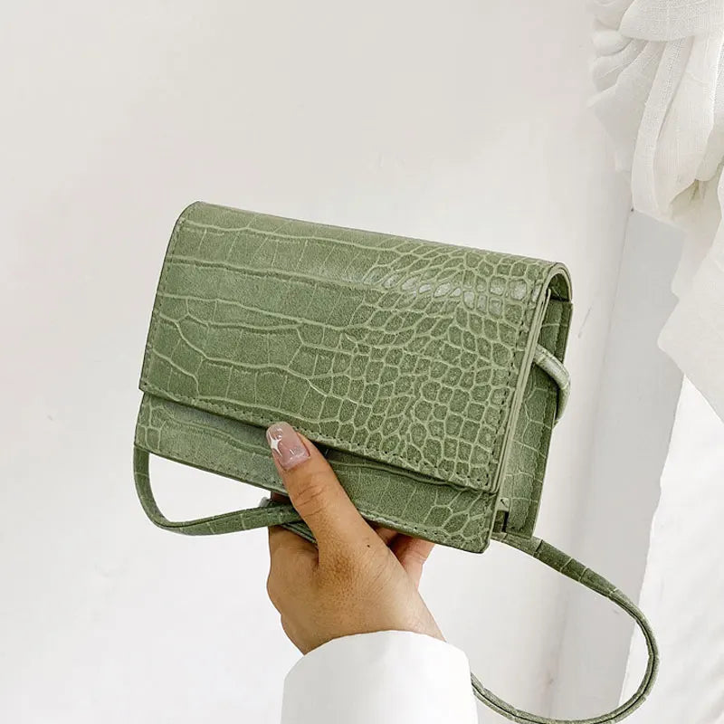 Soft Leather Square Shoulder Bag Small Female Crossbody Bag