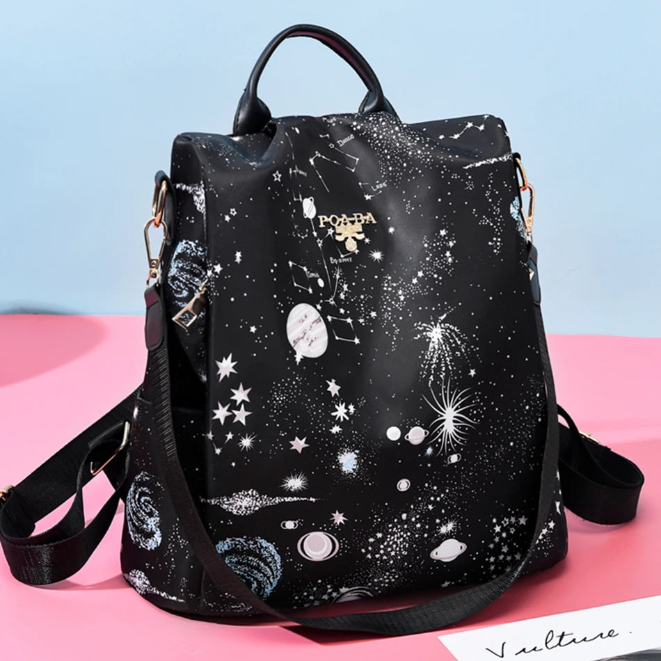 Anti Theft Waterproof Oxford Backpack for Teen Girls