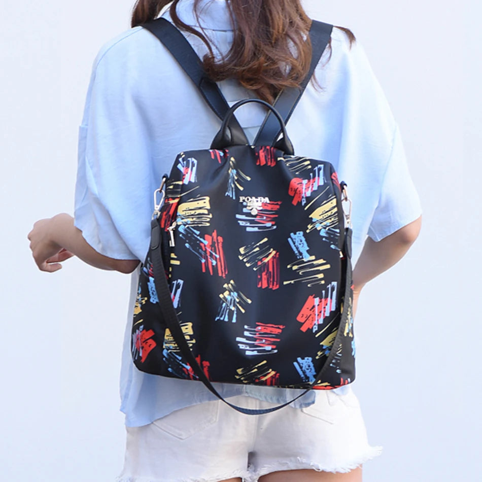 Anti Theft Waterproof Oxford Backpack for Teen Girls