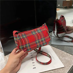 Lattice Shoulder Crossbody Bag Solid Women's Messenger Bags