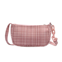 Lattice Shoulder Crossbody Bag Solid Women's Messenger Bags