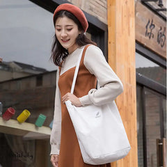 Women's Corduroy Shoulder Bag Large Capacity Handbag Travel Tote Organizer