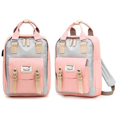 Patchwork Women School Bags Waterproof Oxford Travel Backpacks