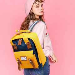 Patchwork Women School Bags Waterproof Oxford Travel Backpacks