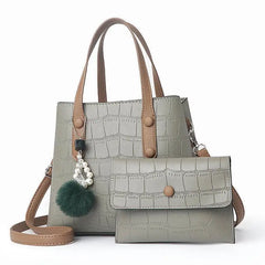 Stone Pattern Leather Crossbody Bags Set of Bags for Women