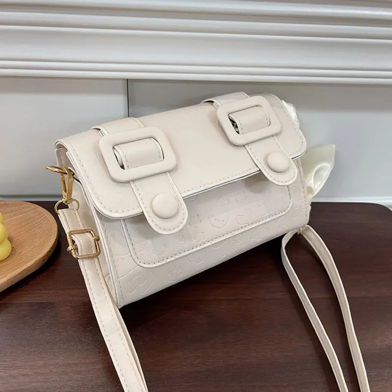 Women's PU Leather Shoulder Bag Square Crossbody Bag