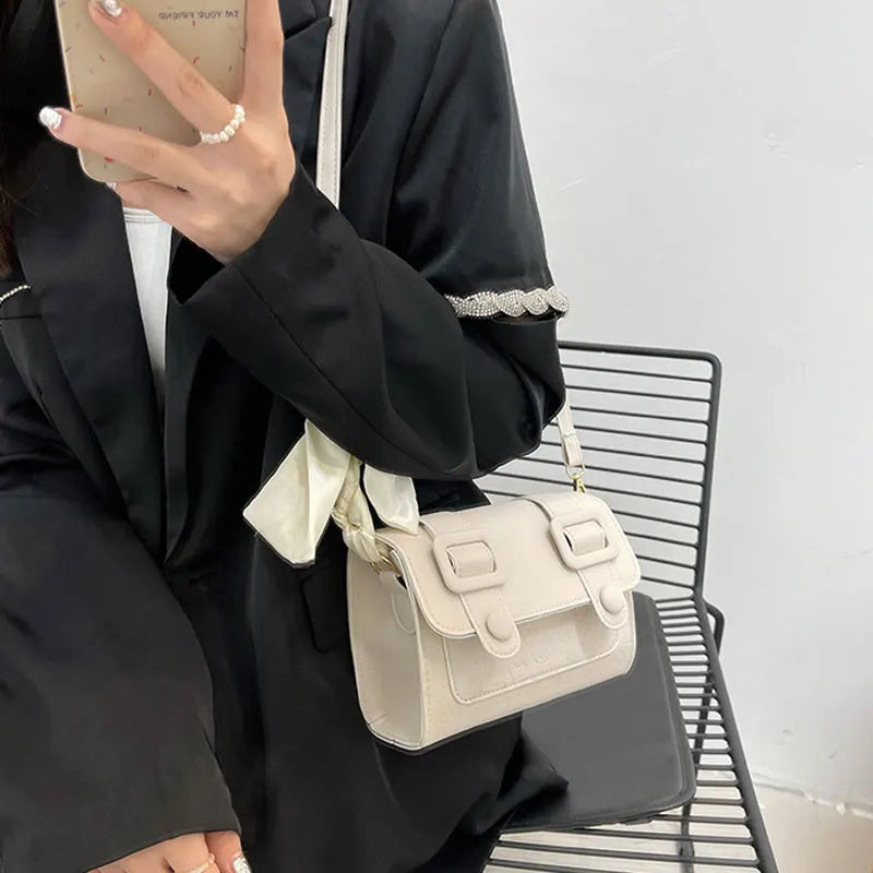 Women's PU Leather Shoulder Bag Square Crossbody Bag
