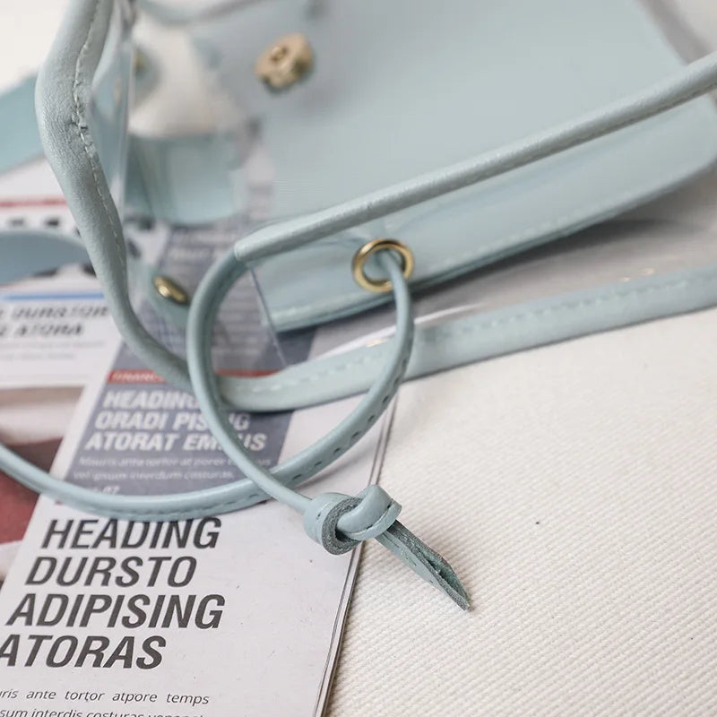 Women Small Crossbody Bag Faux Transparent Shoulder Handbag