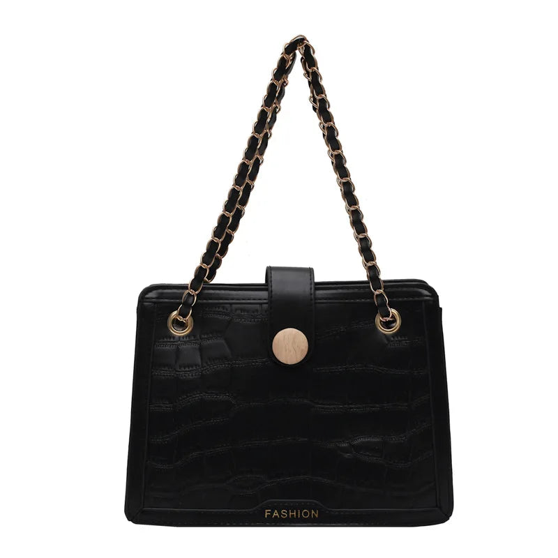 Women Crossbody Bag Crocodile Stone Pattern Shoulder Handbag