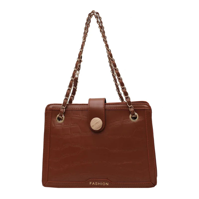 Women Crossbody Bag Crocodile Stone Pattern Shoulder Handbag