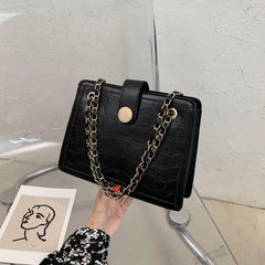 Women Crossbody Bag Crocodile Stone Pattern Shoulder Handbag