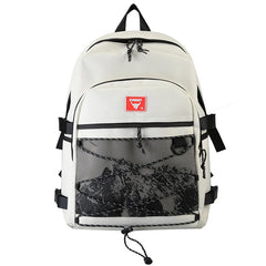 Unisex Couple Backpack Snow Mountain Printing Outdoor Travel Backpacks