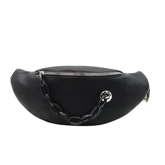 Women Banana Waist Pack Crossbody Pouch Leather Clutches Purse