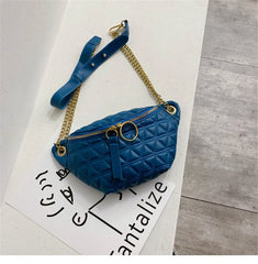 Women Chest Bag PU Leather Waist Bag Chain Pocket Messenger Bag Fanny Packs Trav