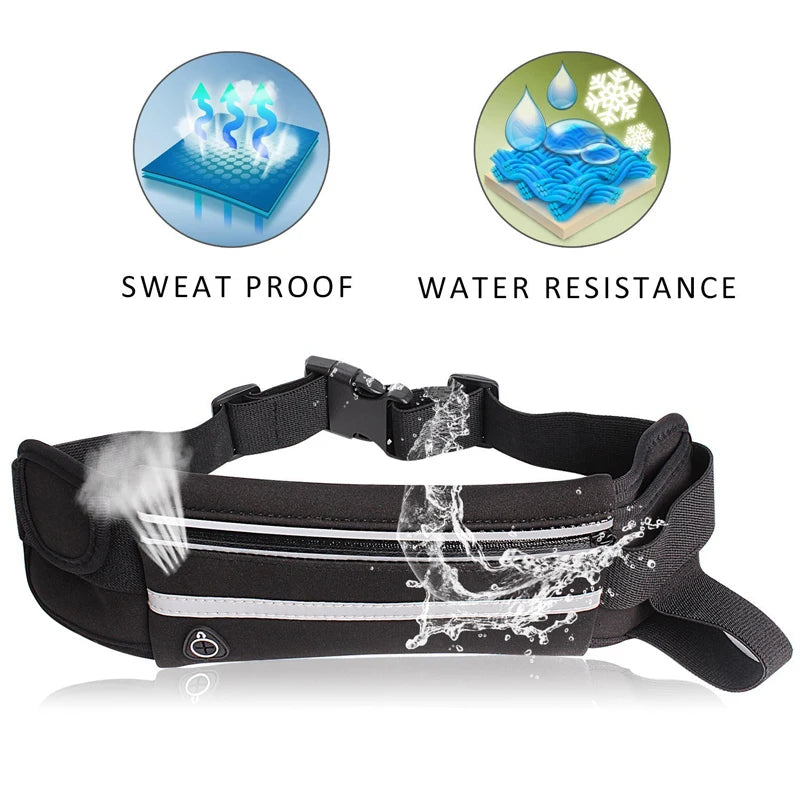Women's Mini Fanny Pack Waist Bag USB Travel Waterproof Phone Belt Bags