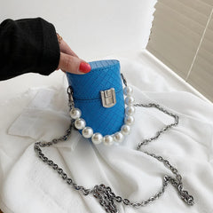 Leather Mini Chain Crossbody Bag Lipstick Pouches Women Shoulder Bags