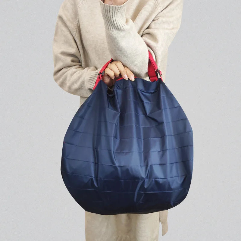 Foldable Reusable Canvas Bag Eco-friendly Waterproof Shopping Backpack Tote