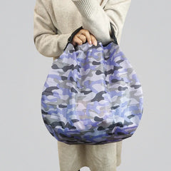 Foldable Reusable Canvas Bag Eco-friendly Waterproof Shopping Backpack Tote
