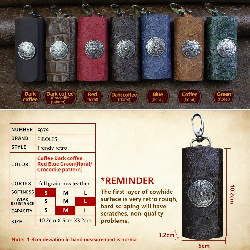 Leather Key Wallet Keyring Pouch Small Keychain Purse Bag Women
