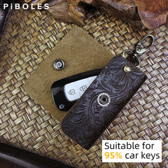 Leather Key Wallet Keyring Pouch Small Keychain Purse Bag Women
