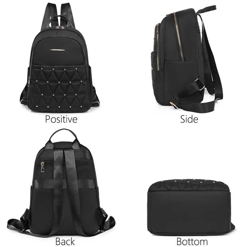 High Ladies Oxford Fabric Backpack Casual Shoulder Bags Large Capacity