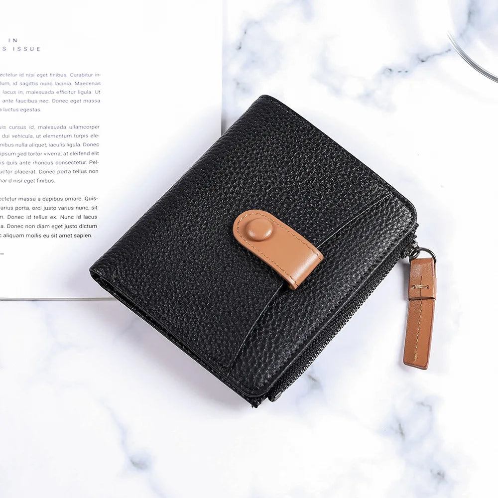 Hot Leather Wallet Female Famous Wallet Case Cow Leather Purse