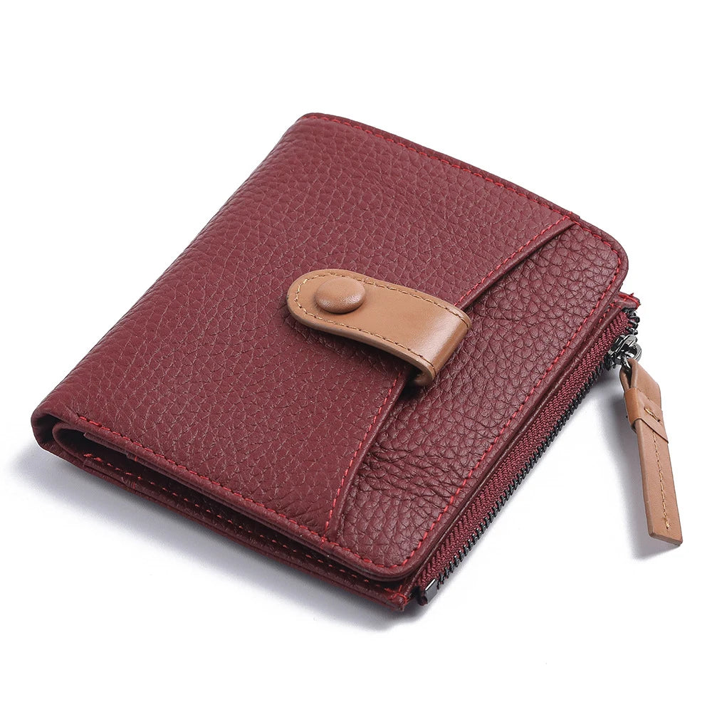 Hot Leather Wallet Female Famous Wallet Case Cow Leather Purse