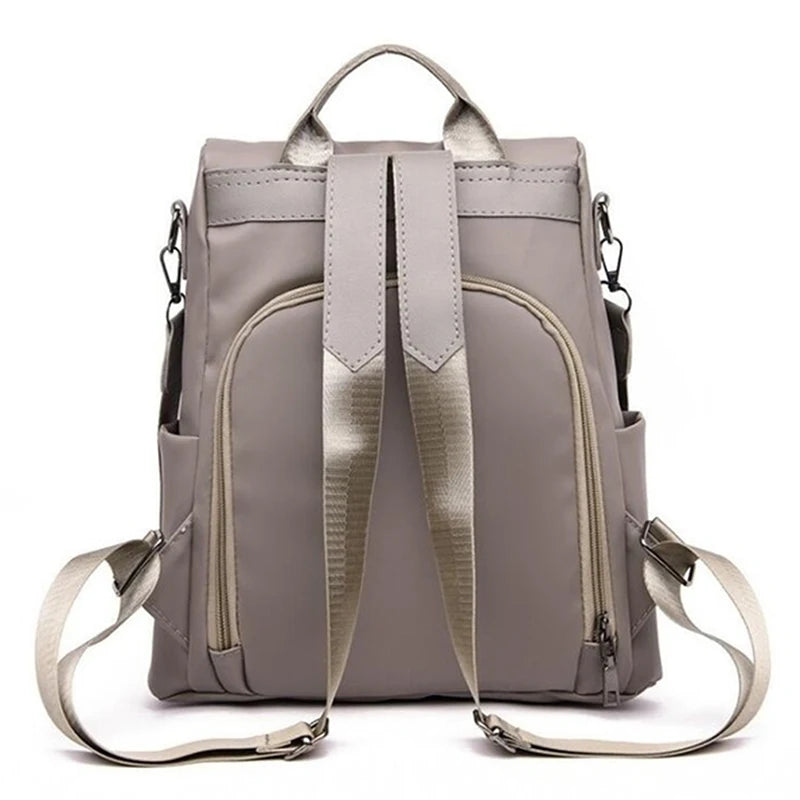 Women's School Nylon Backpack with Shoulder Strap