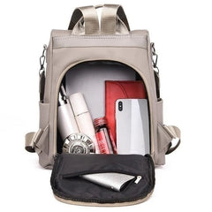 Women's School Nylon Backpack with Shoulder Strap