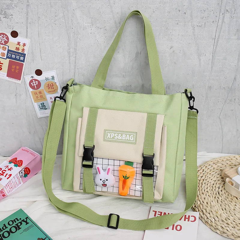 Korea Japanese Student School Class Canvas Bag Shoulder Causal College