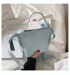 Texture Portable Bucket Ins Knotted Bow Tote Women's Single Shoulder Crossbody C