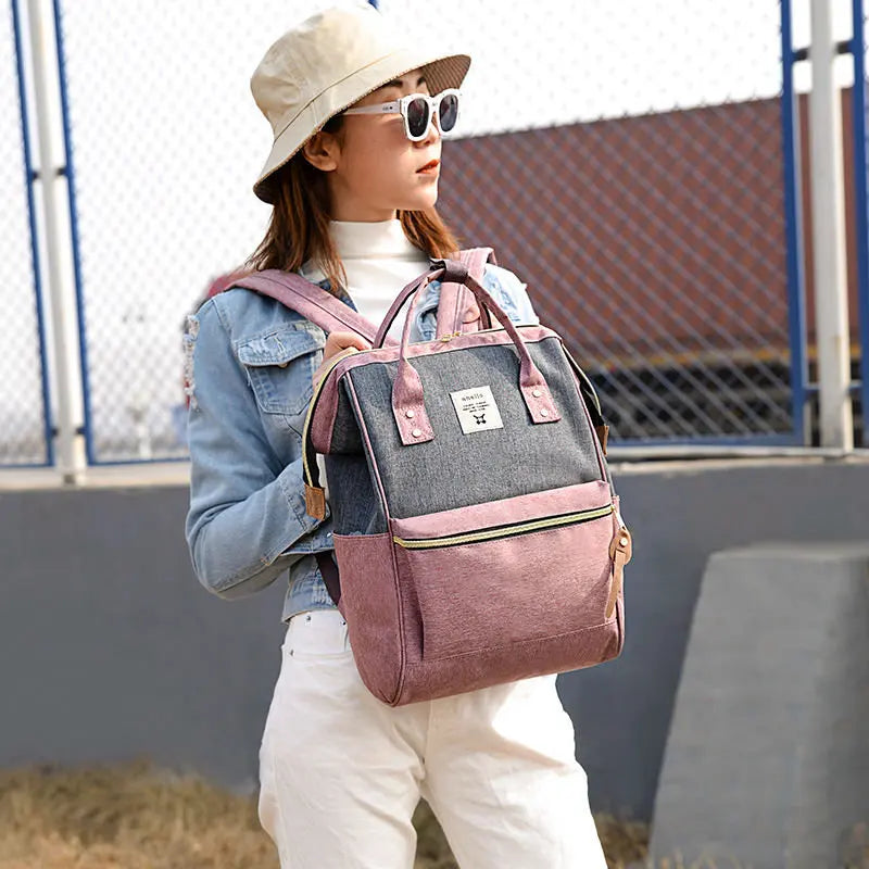 Oxford Backpack Women Laptop School Bag Teen Girls