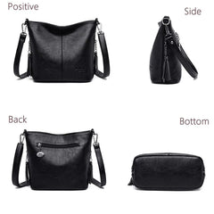 Soft Leather Shoulder Bag for Women Larger Capacity Crossbody Handbags