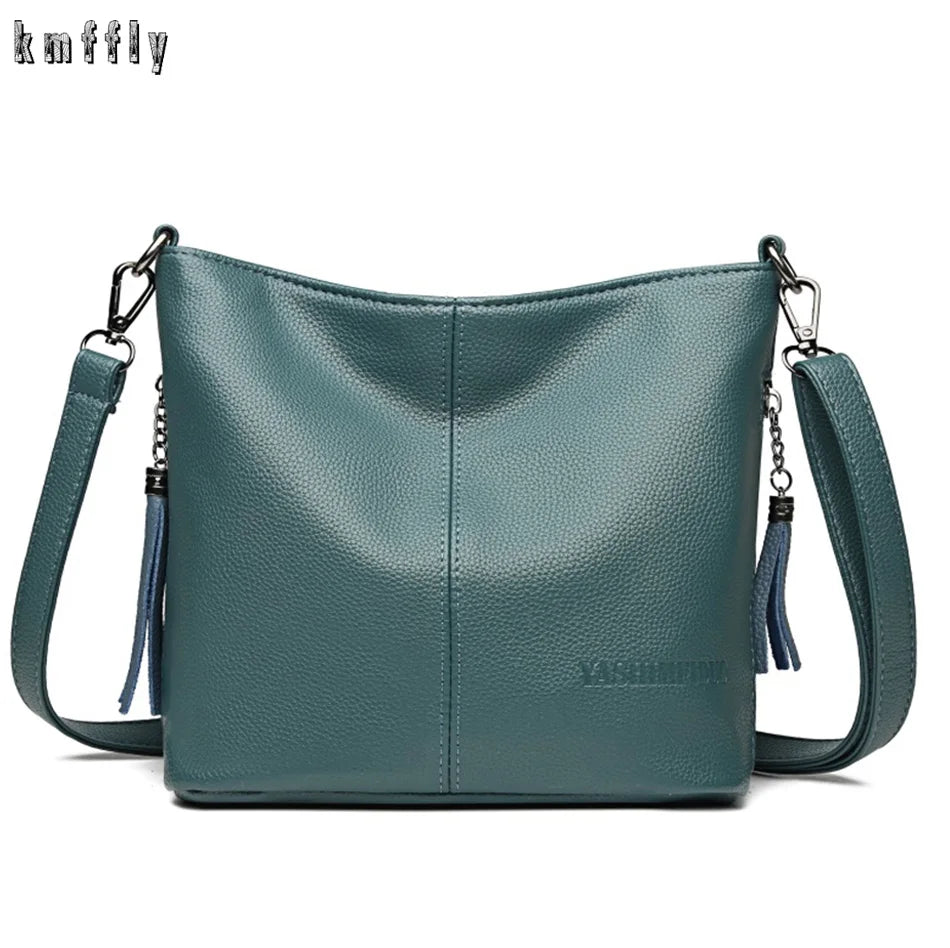Soft Leather Shoulder Bag for Women Larger Capacity Crossbody Handbags