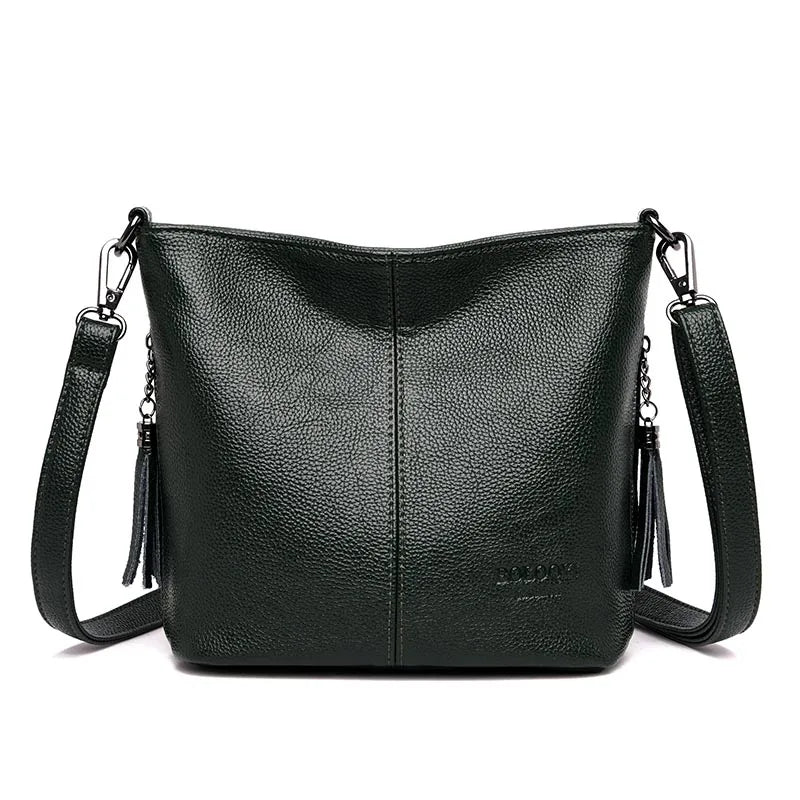Soft Leather Shoulder Bag for Women Larger Capacity Crossbody Handbags