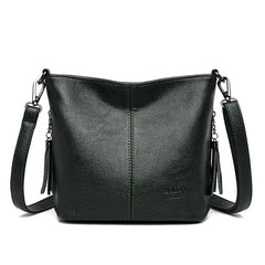 Soft Leather Shoulder Bag for Women Larger Capacity Crossbody Handbags