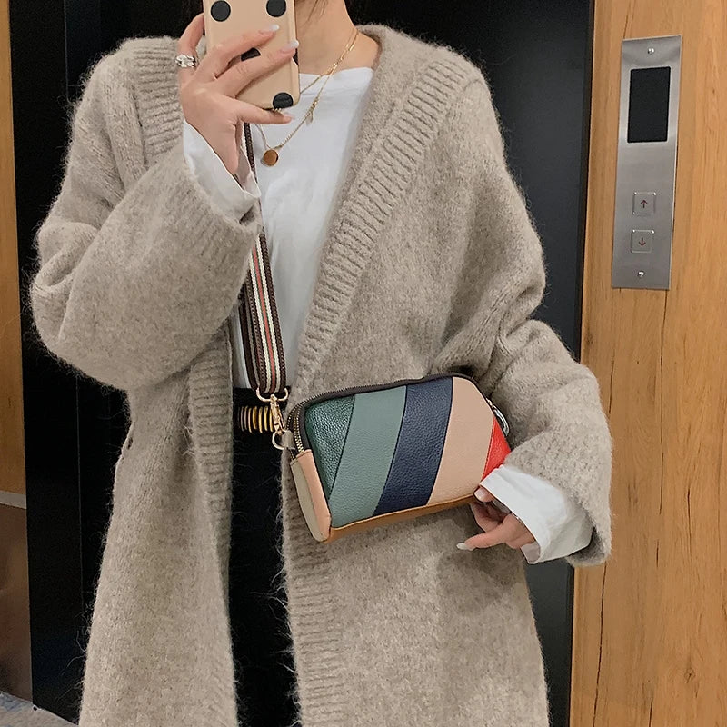 Rainbow Shoulder Bag for Women Girls, Small Commuting Business Purse