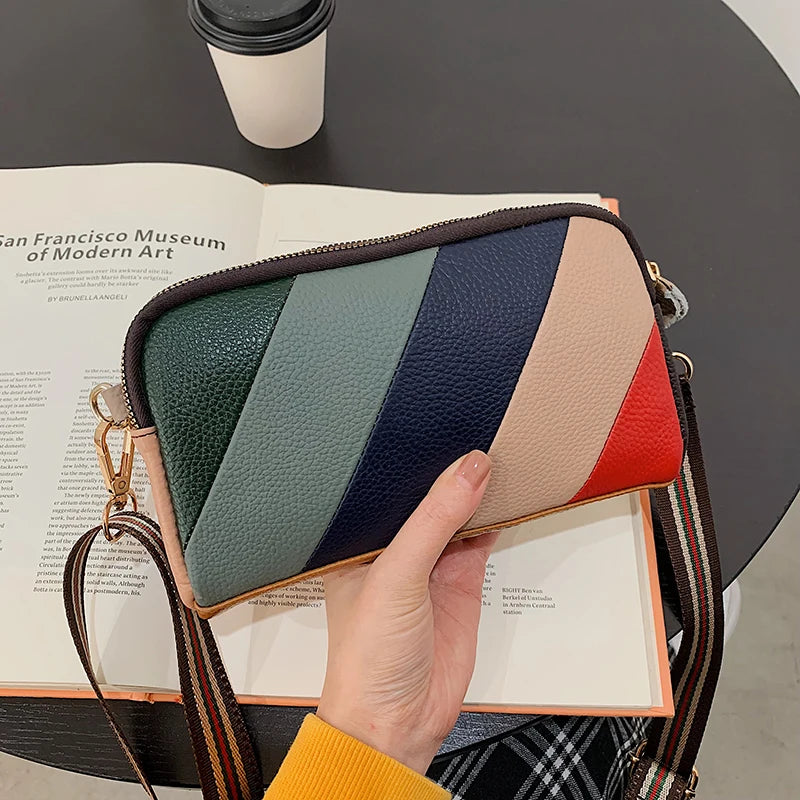 Rainbow Shoulder Bag for Women Girls, Small Commuting Business Purse