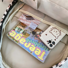 Leopard Print Women Backpack College Girls School Bag