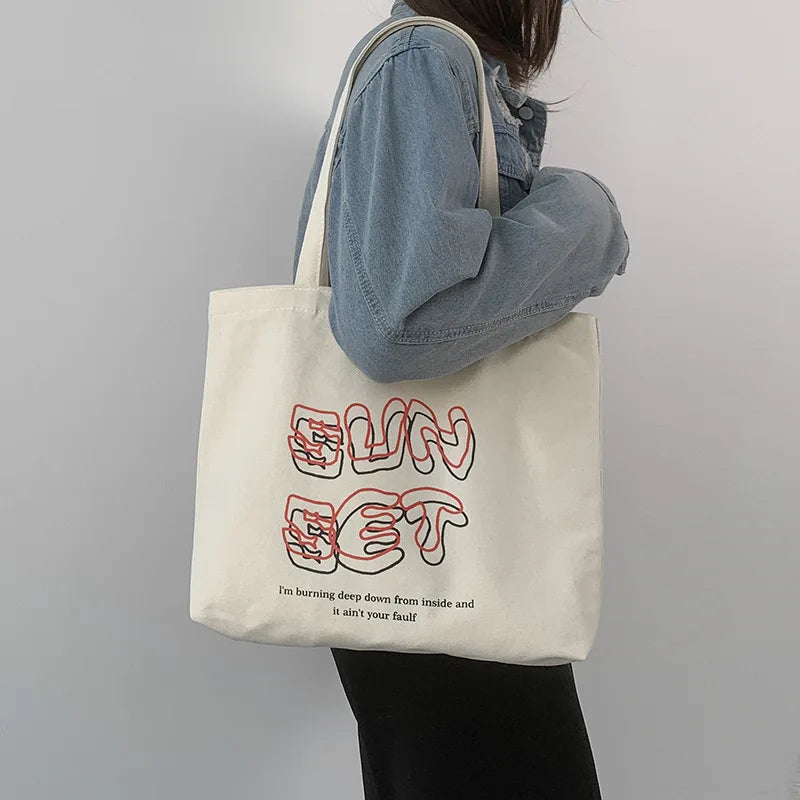 Sunset Women's Tote Shopper Bag Large Female Handbag Eco Shopping Bag