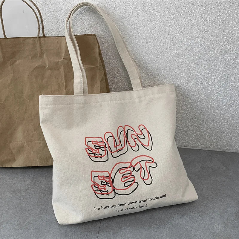Sunset Women's Tote Shopper Bag Large Female Handbag Eco Shopping Bag