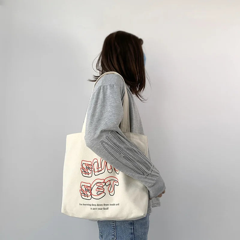 Sunset Women's Tote Shopper Bag Large Female Handbag Eco Shopping Bag