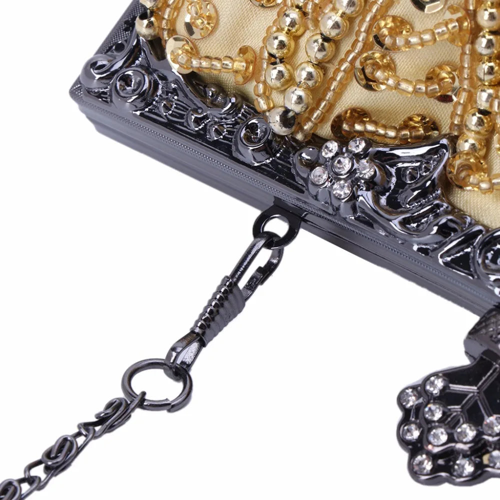 Women's Vintage Beaded Evening Bag for Wedding Party